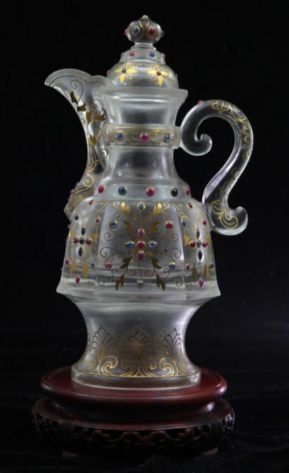 水晶错金嵌宝石敲根壶（六棱）图片1.png